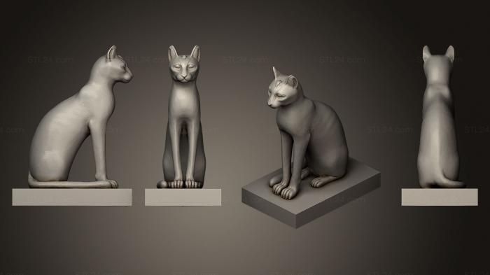 Animal figurines (Chat, STKJ_0503) 3D models for cnc
